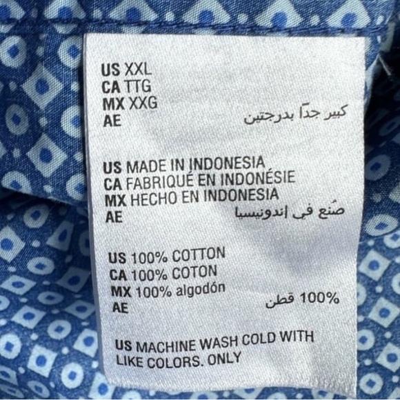 Tasso Elba Men’s Button Front Shirt ~ XXL - Picture 5 of 5